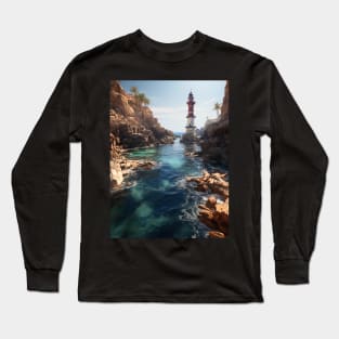 abandoned lighthouse, 3D rendered Long Sleeve T-Shirt